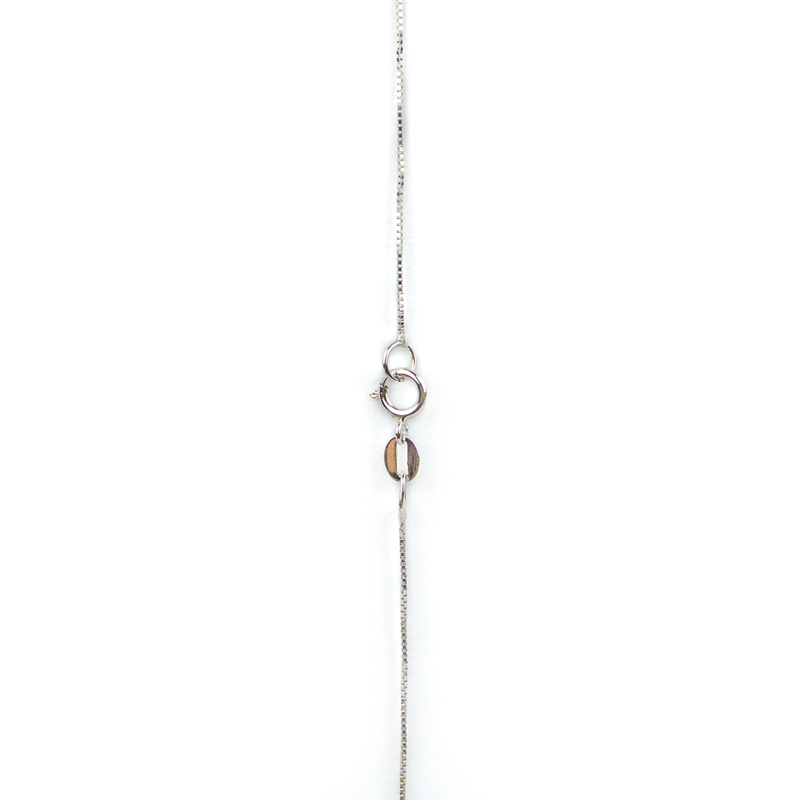 Collana donna cuore punto luce in oro bianco tit 750 con zirconi