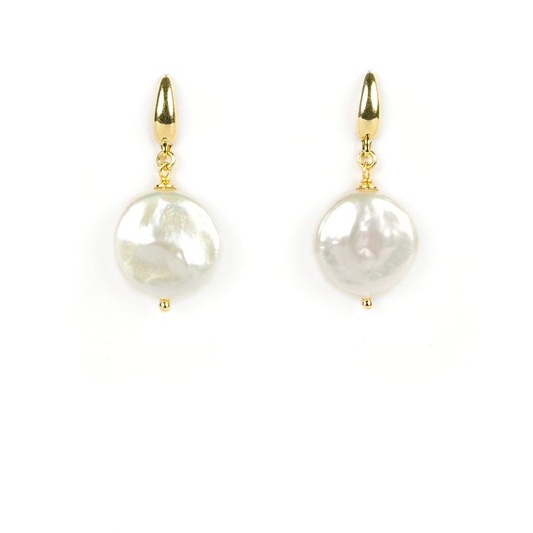 Orecchini a monachella in argento con pavé di zirconi e zircone rosso ovale