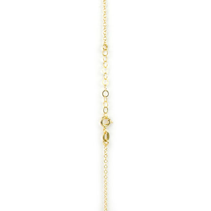 Collana fiori perle oro, girocollo donna in oro giallo tit 750 (18 kt), con centrale di perle 3 mm alternate a fiori di 6 mm , catena rolò tonda massiccia