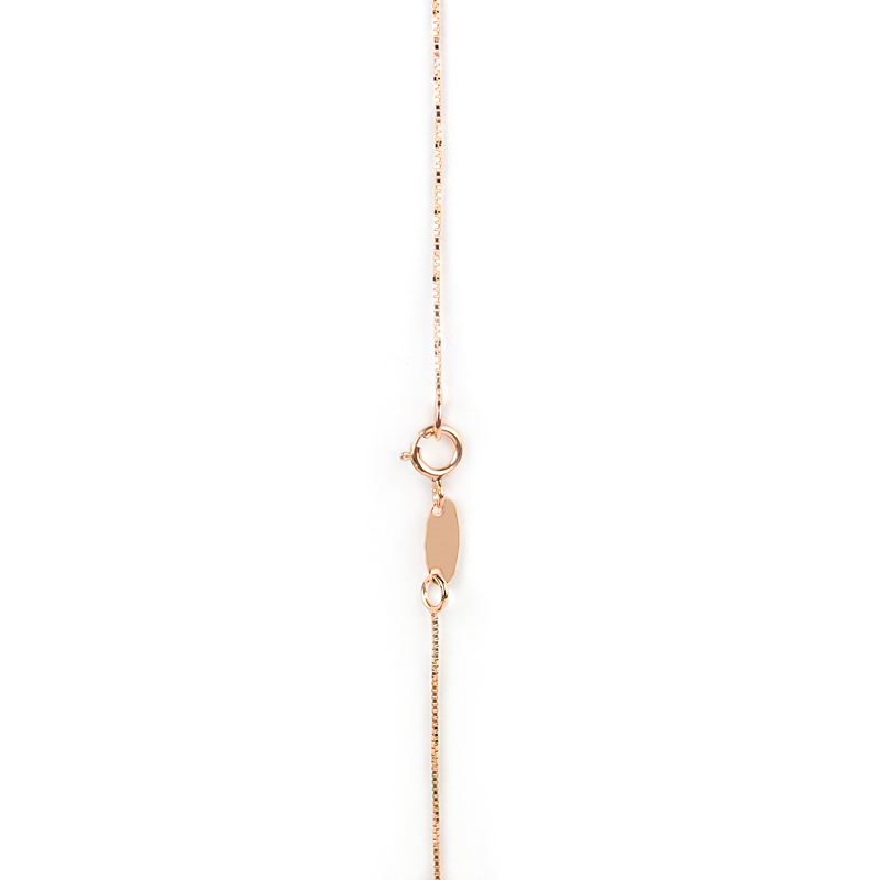 Collana oro rosa cuore, girocollo donna in oro tit 750 (18 kt) di rodiatura oro rosa, con cuore di  zirconi scorrevole (che non esce)