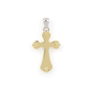 Ciondolo Ges&ugrave; In Croce Oro Giallo 14kt &ndash; Nuovo, Artigianale