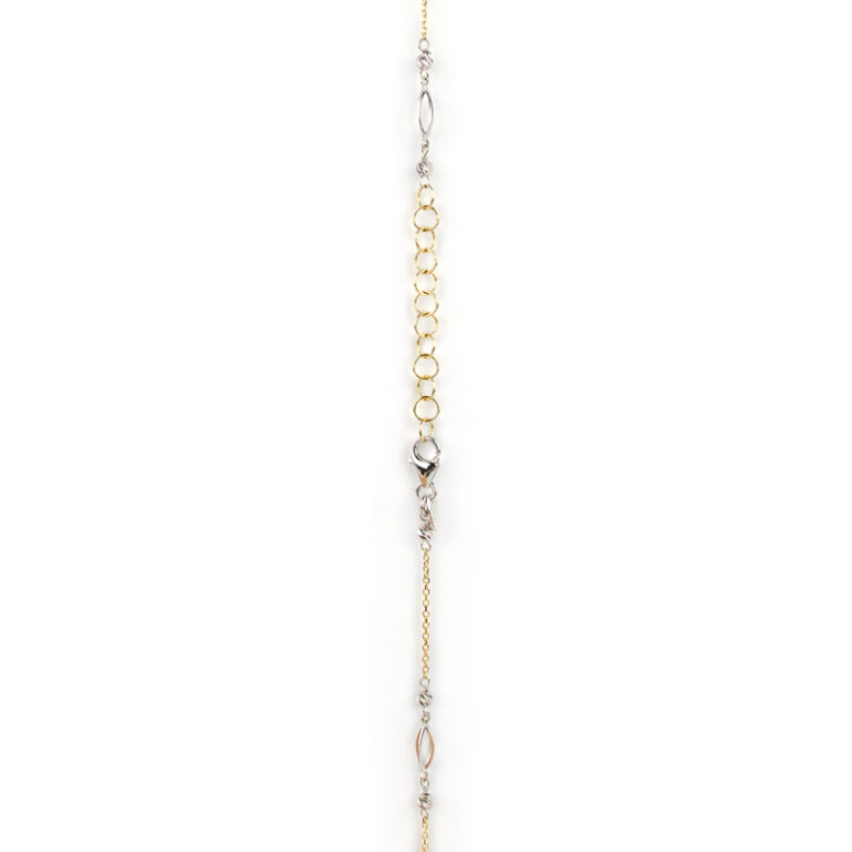 Collana Lunga Bicolore Con pendente Cuore - Paci Gioielli