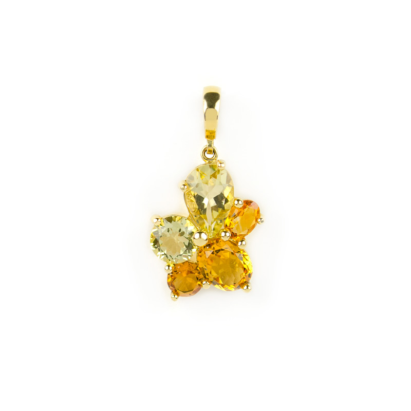 Ciondolo A Goccia In Giada Verde Con Placcato Oro 18K &ndash; Gioiello Donna Elegante