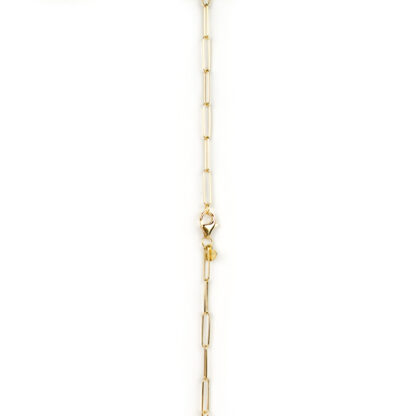 Collana rettangolare oro giallo, girocollo donna ragazza in oro giallo tit 750 (18 kt), a filo massiccio, catena modello rettangolare di larghezza 2,5 mm