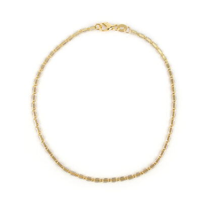 Bracciale oro giallo oro bianco, bracciale ragazzo uomo in oro giallo e oro bianco tit 750, lineare e massiccio, di larghezza 2 mm